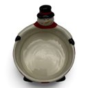 Ver imagem 5 de Bowl Natalino em Porcelana com Boneco de Neve em Relevo para Mesa de Natal a: 10cm L: 14cm C: 14cm