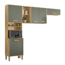Ver imagem 2 de Armário de Cozinha Compacta Maria Flor com 5 Portas Freijó/verde