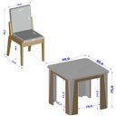 Ver imagem 3 de Kit Mesa de Jantar Opera com 4 Cadeiras Sinfonia em Linho Carvalho/fendi/cinza