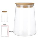 Ver imagem 1 de Pote Vidro Borossilicato 900ml com Tampa de Bambu