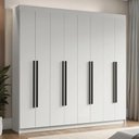 Ver imagem 1 de Guarda-roupa Casal 8 Portas Batentes Venus Madesa Branco/preto