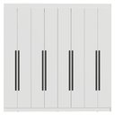 Ver imagem 4 de Guarda-roupa Casal 8 Portas Batentes Venus Madesa Branco/preto