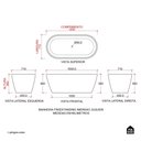 Ver mais imagens de Banheira Freestanding Imersao Juqueri Pingoo.casa - Branco