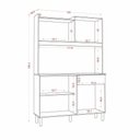 Ver imagem 2 de Kit Cozinha Berlim 6 Portas 1 Gaveta MDP 120cm Atacama Off White Aramóveis