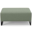Ver imagem 5 de Puff Decorativo Sala De Estar Cléo 90cm Base De Ferro Preto W01 Bouclê Oliva - Lyam Decor