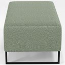 Ver imagem 7 de Puff Decorativo Sala De Estar Cléo 90cm Base De Ferro Preto W01 Bouclê Oliva - Lyam Decor