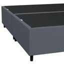 Ver imagem 3 de Base Cama Box Casal Queen 158cm Bipartido Hit I02 Suede Cinza - Mpozenato