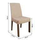 Ver imagem 4 de Conjunto Sala de Jantar Mesa Tampo de Vidro 4 Cadeiras Rustic/crema/imperial Taylor Madesa