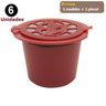 Kit 6 Cápsulas Nespresso Reutilizável Recarregável Vermelho + Acessórios Ilovecoffee - 10