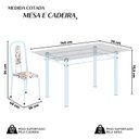 Ver imagem 3 de Conjunto Sala de Jantar com 6 Cadeiras Lívia Branco/Arabesco