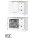 Ver imagem 4 de Cozinha Modulada 7 Peças 11 Portas 5 Gavetas C/ Tampo Americana Henn