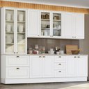 Ver imagem 1 de Cozinha Modulada 7 Peças 11 Portas 5 Gavetas C/ Tampo Americana Henn