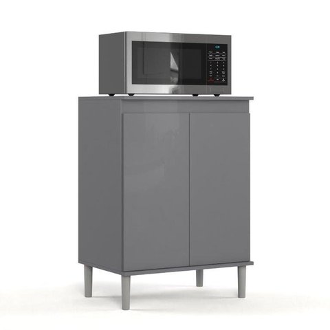 Balcão / Bancada / Armário Para Microondas Pés Elevados Anti-umidade Prateleira Interna Com Amplo Es