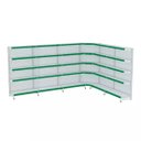 Ver imagem 1 de Gondola Parede 202 Fit Ate 5 Metros 1 Canto Branco 30b Pe Verde