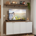 Ver imagem 1 de Rack para TV até 70 Polegadas + Prateleiras 160cm Rustic/Branco Vik Madesa 05