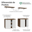Ver imagem 5 de Rack para TV até 70 Polegadas + Prateleiras 160cm Rustic/Branco Vik Madesa 05
