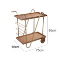 Ver imagem 2 de Carrinho Chá/bar com Rodas Móvel para Decoração Bar Gourmet