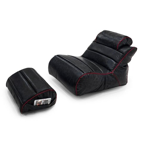 Kit Gamer Arcade Poltrona e Apoio com Enchimento de Microperolas e Impermeável