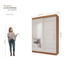 Ver imagem 4 de Guarda Roupa Lia 2 Portas de Correr com Espelho Mdf