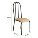 Ver imagem 3 de Jogo Kit 4 Cadeiras Metal Cozinha Almofadada Sala de Jantar