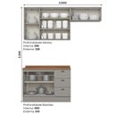 Ver imagem 4 de Cozinha Modulada 4 Portas Balcao Tampo 200cm Americana Cinza Nature Henn