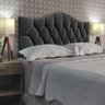 Cabeceira Provençal Almofadada Capitonê para Cama Suede Rbl:queen Painel/cinza - 2