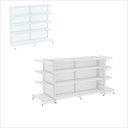 Ver imagem 1 de kit gondolas 2 parede 170x92 (1 inic 1 cont) 4 central 142x92 (1 inic 1 cont 2 ponta) sem etiquetas
