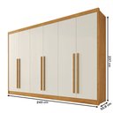 Ver imagem 4 de Guarda-roupa Casal Alba Plus 6 Portas 4 Gavetas 100% Mdf - Mademarcs
