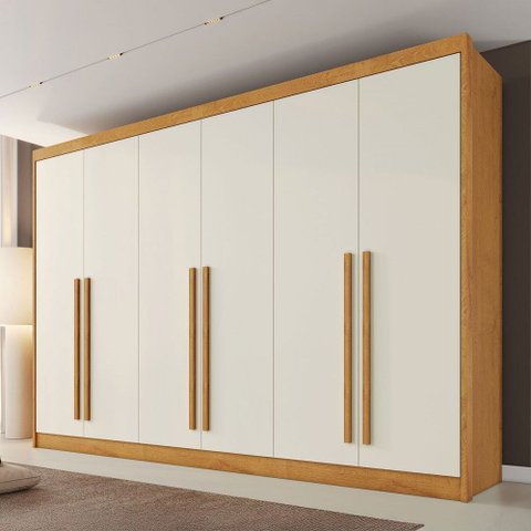 Guarda-roupa Casal Alba Plus 6 Portas 4 Gavetas 100% Mdf - Mademarcs