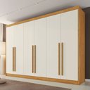Ver imagem 1 de Guarda-roupa Casal Alba Plus 6 Portas 4 Gavetas 100% Mdf - Mademarcs