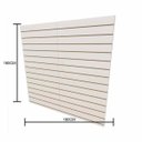 Ver imagem 1 de Painel para Ganchos, Ideal para Lojas Branco 180(A)x180(C)cm sem Ganchos