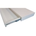 Ver mais imagens de Aparador Suspenso com Gaveta Deslizante Branco 70x35x10