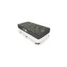 Base Box Solteiro 88 Tecido Sintético Branco com Colchão de Espuma D23 - Prorelax - Sienna - 1