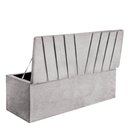Ver imagem 3 de Calçadeira Baú Recamier Estofada Cama Queen 160cm Bélgica Suede Cinza Claro- Mabe Magazine