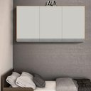 Ver imagem 1 de Armário Aéreo Para Quarto 3 Portas 90 cm Nature Off White Gabriela Shop Jm
