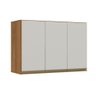 Armário Aéreo Para Quarto 3 Portas 90 cm Nature Off White Gabriela Shop Jm - 2