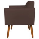 Ver imagem 7 de Poltrona Namoradeira Decorativa Isabella Pés Palito Madeira Suede Marrom - Gran Belo