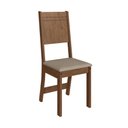 Ver imagem 5 de Conjunto Sala de Jantar Fidelitá Atenas 110cm com 4 Cadeiras Noce/off-white Assento Bege