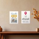 Ver imagem 3 de Kit 2 Placas MDF Espalhe Amor Lar Abençoado Decoração FE30