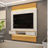Painel Rack Tv até 75 Hit 1,90m de Largura / 2,40m Extensível até 2,90m de Altura Ripado 100% Mdf Ce - 2