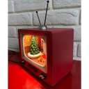 Ver imagem 3 de Enfeite Televisao Natal Papai Noel Arvore Natalina Decoraçao Musica Som LED Iluminaçao Mesa Recepçao