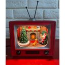 Ver imagem 2 de Enfeite Televisao Natal Papai Noel Arvore Natalina Decoraçao Musica Som LED Iluminaçao Mesa Recepçao