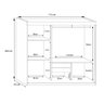 Guarda Roupa Casal 3 Portas de Correr Paris 2 Gavetas Com Espelho - Quarta Divisão:Branco c/Espelho - 4