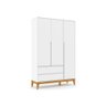 Guarda-roupa Matic Nature Clean 3 Portas Branco | Eco Wood - 1