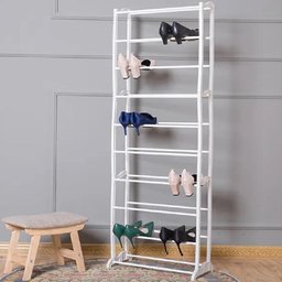 Sapateira Vertical de Chao Gigante 10 Prateleiras 30 Pares Organizador Sapatos Tenis Quarto Closet - 2