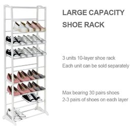Sapateira Vertical de Chao Gigante 10 Prateleiras 30 Pares Organizador Sapatos Tenis Quarto Closet - 5