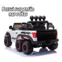 Ver imagem 4 de Mini Caminhonete Picape 6 Rodas Carro Elétrico Infantil Bateria 12v Branca Importway Bw-239br Brinqw