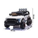 Ver imagem 2 de Mini Caminhonete Picape 6 Rodas Carro Elétrico Infantil Bateria 12v Branca Importway Bw-239br Brinqw