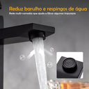 Ver imagem 4 de Torneira Banheiro Lavabo Preta Misturador Monocomando Aço Inox 304 Acabamento Fosco - Brinovar