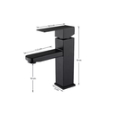 Ver imagem 7 de Torneira Banheiro Lavabo Preta Misturador Monocomando Aço Inox 304 Acabamento Fosco - Brinovar